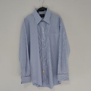 Nautica Dress Shirt Size 16 1/2 34/35. No Iron Cotton Office Professional Blue